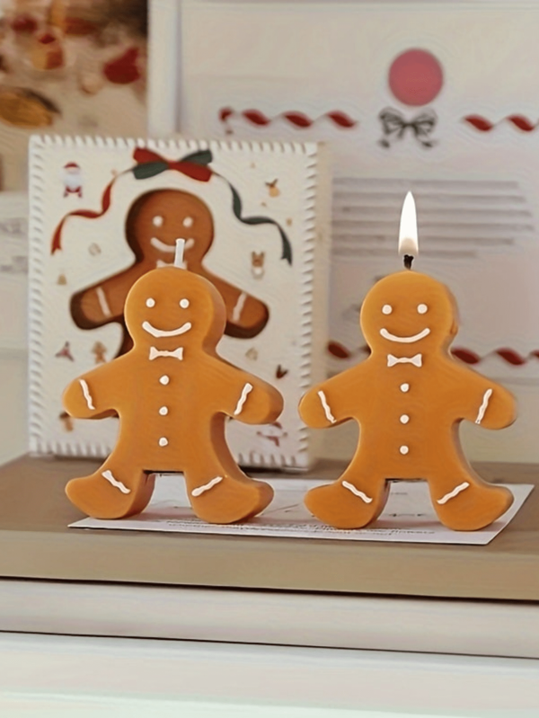 Vela perfumada Gingerbread For Man - Perfeita para casamentos, aniversários e muito mais - Sem necessidade de energia, lembrancinha de festa sem penas, melhores presentes de aniversário