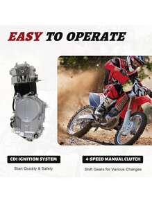 ZhdnBhnos LINSIE 125 CC 4 Stroke Start Engine Motorcycle Motocross Bike Motor For  4 Speed - The Best Gift/Present For Family&Friends Happy Christmas - 1 - View 2