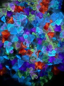 30 phụ kiện hoạt hình Aurora phát sáng trong bóng tối nấm đầy màu sắc 3D thực tế tự làm đồ trang sức nghệ thuật làm móng - Nhiều màu - Xem 5