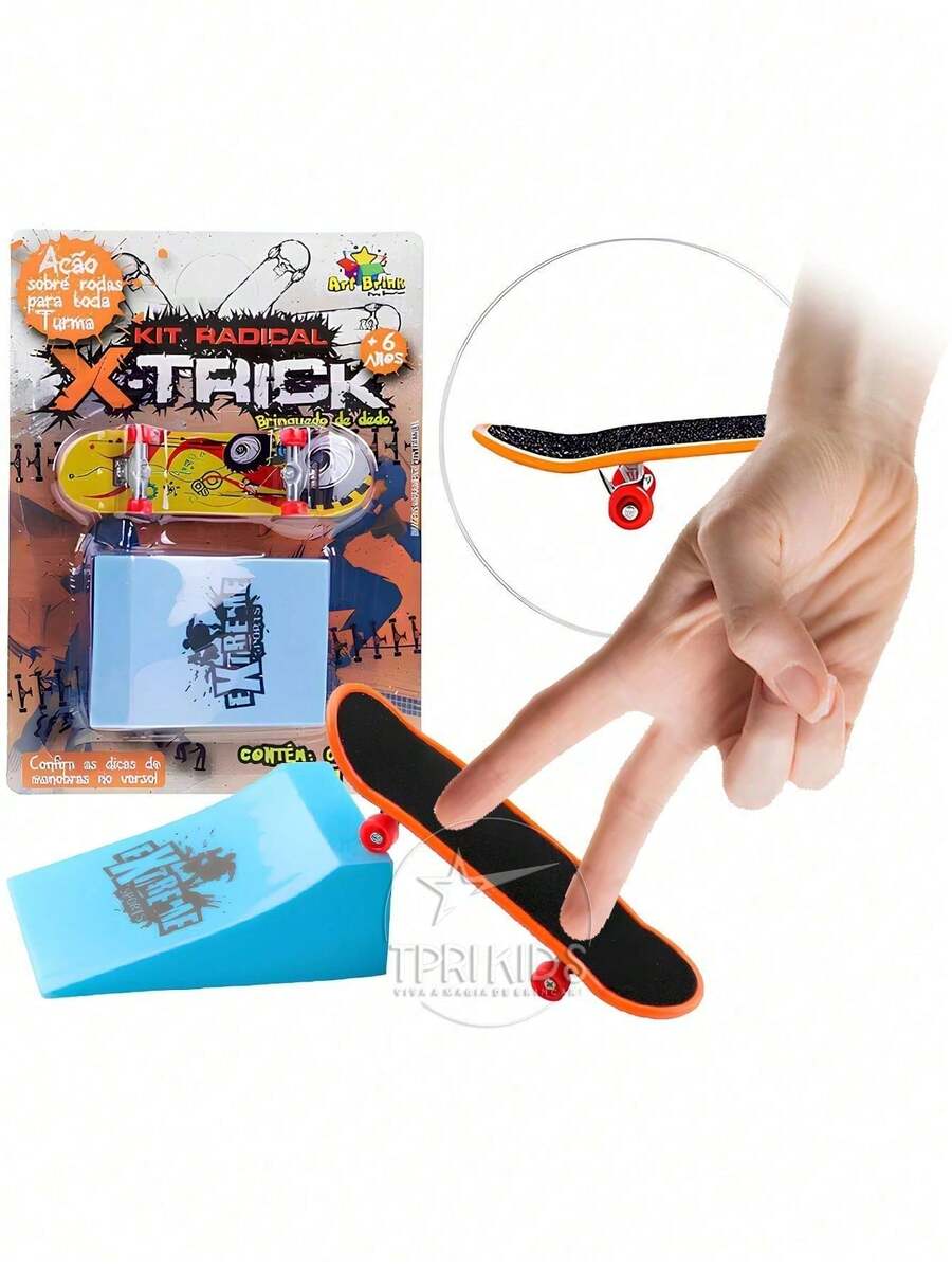 FINGER SKATE KIT + MINI RAMP SHAPE SANDPAPER FINGERBOARD TOY CHILDREN BOY GIRL EXTREME AND RADICAL FOR INTERACTIVE GAMES WITH  ASSORTED CHEAP FUN EDUCATIONAL CREATIVE FAMILY PLAY OBSTACLE CHILDREN'S TOYS CHILDREN - Nhiều màu - Xem 1