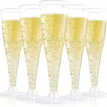 4.5 盎司可重复使用的塑料香槟杯，适用于装饰和婚礼、生日、新娘送礼会、高品质且可重复使用、情人节礼物 - 彩色 - 查看 14