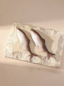 1 Cặp Bông tai hình cá khô hải sản dễ thương, ngộ nghĩnh, mới lạ, thích hợp cho phụ nữ đeo hàng ngày và làm phụ kiện dự tiệc ngày lễ - Nhiều màu - Xem 3