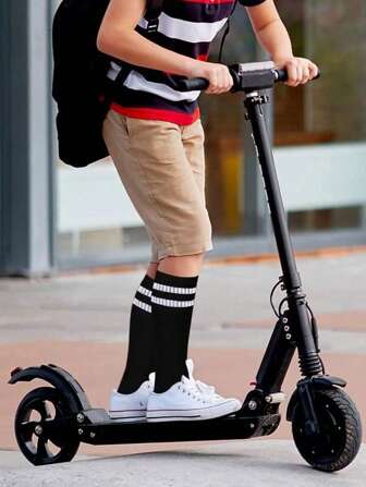 2-12 Years Old Kids Sports Socks, Baby Breathable Long Tube Socks, Boys Striped Football Socks, Suitable For Boys And Girls Outdoor Sports And Daily Wear