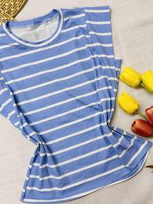 Women's Knitted Shirt - 淺藍色 - 查看 3