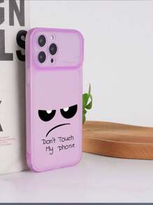 1 pieza Funda de teléfono a prueba de golpes con patrón de emoticono transparente de color morado mate que brilla en la oscuridad, compatible con iPhone, Android, OPPO, 15 Pro Max, 14 Pro Max, A52 4G, A31 4G, A23, Redmi Note 11 Pro 4G, Redmi Note 12 4G, OPPO A54, A14, A54, resistente al agua y a los arañazos - Multicolor - Ver 5