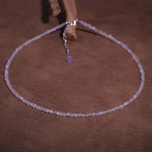 1 قطعة قلادة من حجر شبه كريم طبيعي مرصع بالراينستون ديزاين أصلي بسيط نقي أنيقة للمرأة للحفلات والمناسبات