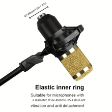 Universal Professional Microphone Shock Mount-With 3/8/M16 Thread, Mic Clip Perfectly Match The Most Of Boom Arm And Microphone Stands, For Smooth Recording