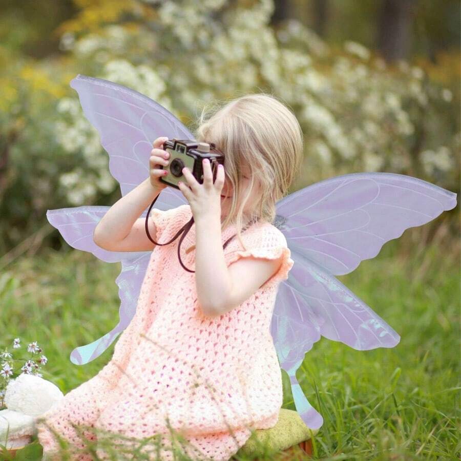 1 件彩色梦幻蝴蝶翅膀服装道具，适合表演、派对或化妆舞会 - 彩色 - 查看 1