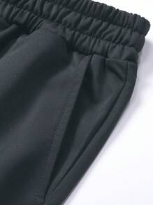 5pcs Classic Solid Color Casual Sports Jogger Sweatpants For Men, Drawstring Elastic Waist Harem Trousers, Vintage Basic Long Jogger Sweatpants For Outdoor, Running, Spring & Autumn