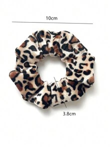 2pcs Women Vintage Elegant Velvet Leopard Print Hair Scrunchies, Elastic Hair Ties For Ponytail, Buns, Suitable For Daily WearHair Ties Scrunchy Hair Ties