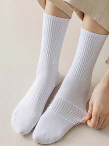 20 Pairs Plus Size Unisex Thin Breathable Antibacterial Odor-Resistant Crew Socks, Suitable For All Seasons