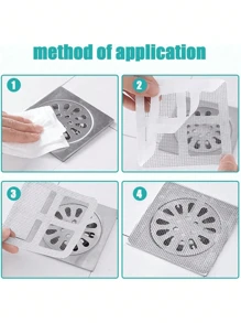 Drain Strainer Cover For Hair Stopper, Disposable Shower Drain Hair Catcher, Disposable Hair Catchers For Shower, Floor Sink Strainer Filter Mesh Stickers, Hair Stopper For Bathroom Bathtub, Bathroom Accessories Home Bathroom Decor Summer Back To School