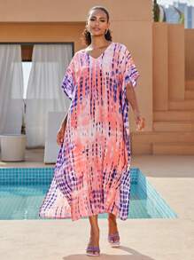 Kaftan For Women Plus Size Bathing Suit Cover Up Batwing Dress Loose Fit Moroccan Caftan Mumu Dresses For Women