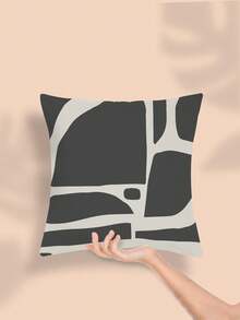 4 件波西米亚几何抽象图案装饰抱枕套，17.7 * 17.7 英寸方形靠垫套（无内芯），布艺家居装饰，适用于卧室、客厅、沙发、办公室 - 彩色 - 查看 4