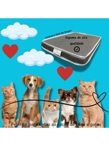 Pet Mattress For Cats Dogs Orthopedic Bed Gray Color Foldable - Grey - View 5