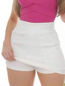 PROMOTION Short Skirt Bengaline Premium Summer Fashion 2024 - trắng - Xem 3