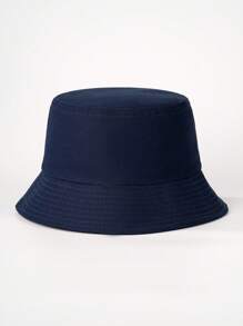 1pc Solid Color Bucket Hat, Suitable For Street, Party, Outdoor Activities In Autumn And Winter, Y2K Style Winter Outfits,Summer,Beach,Holiday,Travel - Bucket Hat - View 4