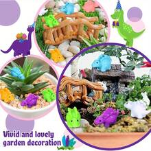 6/12 mô hình khủng long nhựa mini dễ thương, động vật khủng long nhựa nhỏ cho cảnh quan vi mô tự làm trang trí nhà ngoài trời (màu ngẫu nhiên) - Nhiều màu - Xem 6