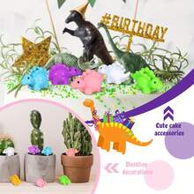 6/12 mô hình khủng long nhựa mini dễ thương, động vật khủng long nhựa nhỏ cho cảnh quan vi mô tự làm trang trí nhà ngoài trời (màu ngẫu nhiên) - Nhiều màu - Xem 4