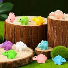 6/12 mô hình khủng long nhựa mini dễ thương, động vật khủng long nhựa nhỏ cho cảnh quan vi mô tự làm trang trí nhà ngoài trời (màu ngẫu nhiên) - Nhiều màu - Xem 1