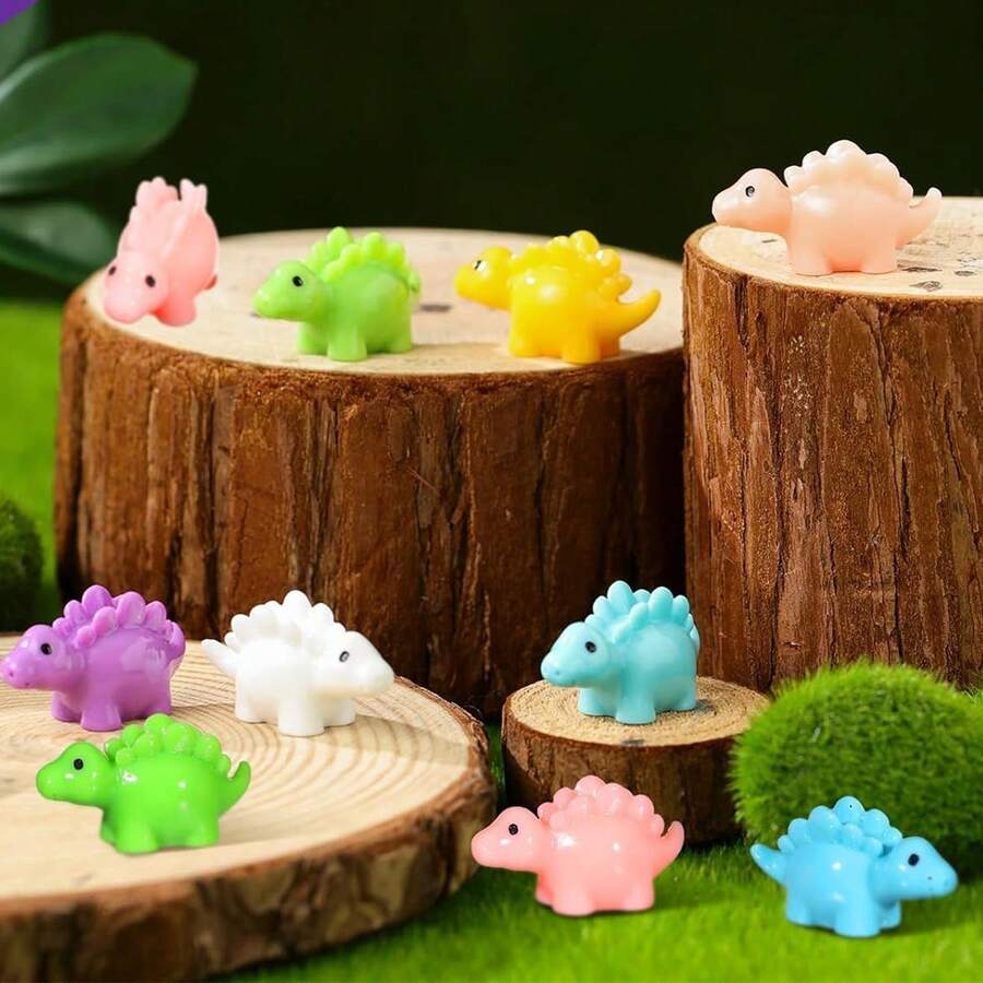 6/12 mô hình khủng long nhựa mini dễ thương, động vật khủng long nhựa nhỏ cho cảnh quan vi mô tự làm trang trí nhà ngoài trời (màu ngẫu nhiên) - Nhiều màu - Xem 1