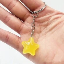 1 chaveiro criativo de estrela que brilha no escuro, adequado para bolsas e mochilas, presente perfeito para festas e aniversários, acessórios para carro, mochilas, acessórios para escola, cordão gótico fofo para bolsa Y2K com porta-identidade, acessórios para carro, pingentes para bolsa