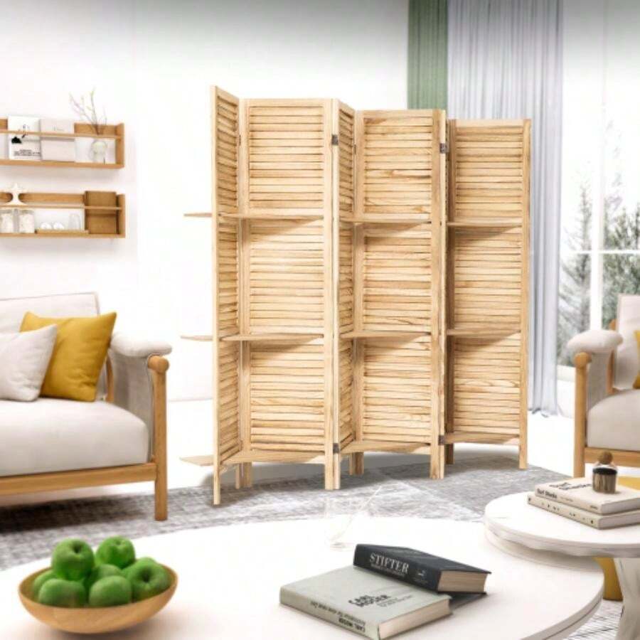 Room Divider 6 Panel, Wood Folding Room Divider Screen, Room Divider