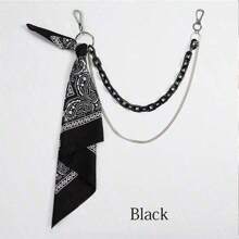 Elegant Vintage Paisley Bandana, Streetwear Headwrap, Hiphop Unisex Pants Chain, Multifunctional Use Halloween Summer, School Fall, Autumn, Halloween