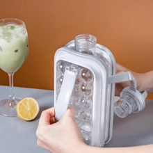 Portable Ice Bottle Squeeze Silicone Round Ice Cube Mold/Kitchen Gadget - trắng - Xem 8