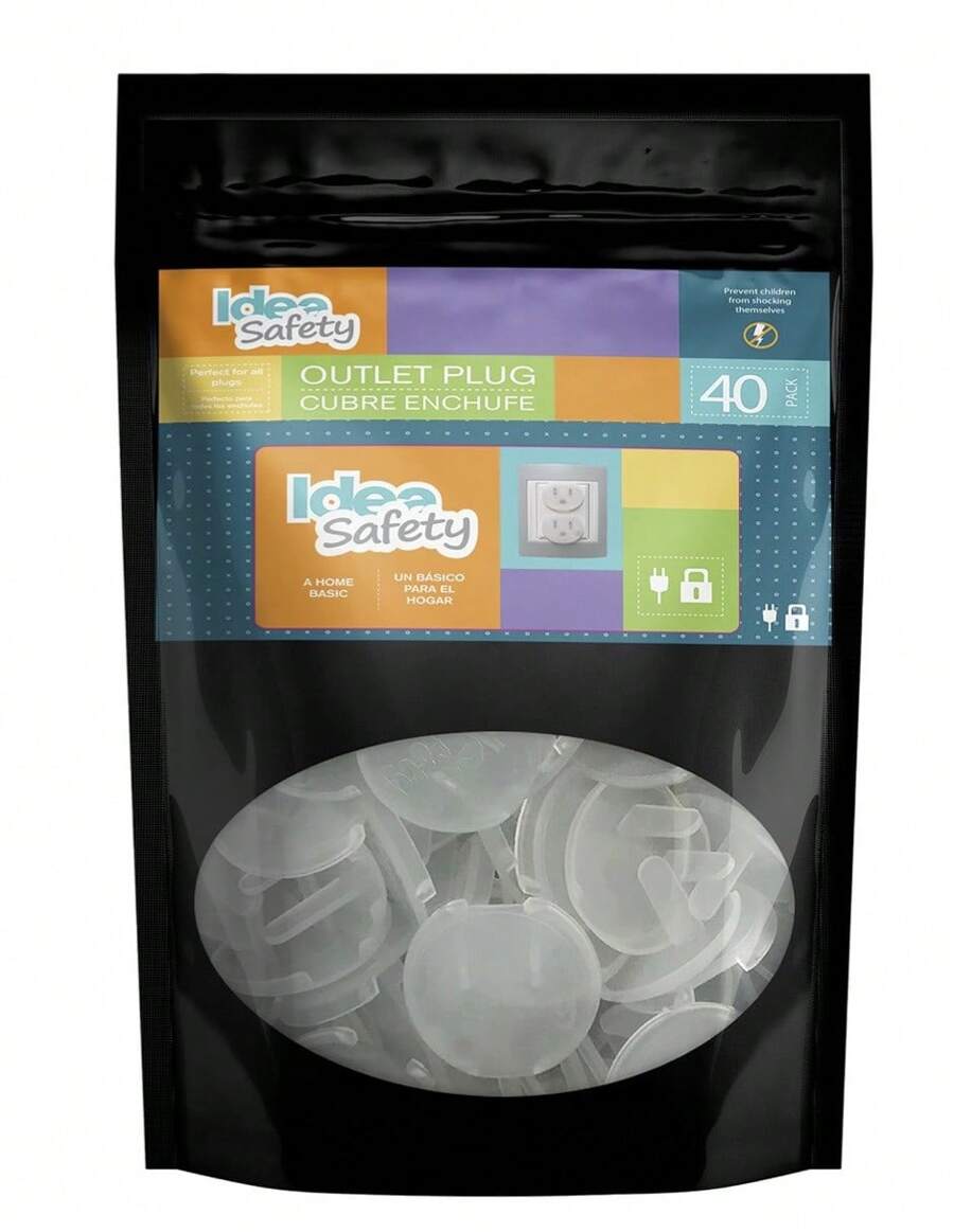 40 Piezas Cubre-enchufes - Protector - Tapones Seguridad - transparente - Ver 1