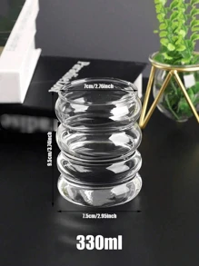 1pc High Borosilicate Glass Cup, Bar Internet Celebrity Pineapple Cocktail Glass, Luxury Embossed Cocktail Glass, Juice Glass, Mixing Glass, Suitable For Various Beverages Such As Fruit Juice And Milk - Multicolor - View 5