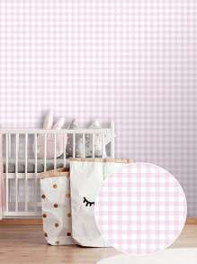 5 Meter Roll Self-Adhesive Wallpaper Pastel Pink Checkered Washable Bedroom Living Room Kitchen Bathroom - Mẫu 01 - Xem 2