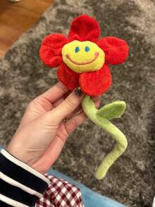 1pc Random Sunflower Design Pet Plush Toy - Multicolor - View 8