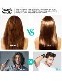 1 件章鱼发刷，全新设计的发刷，适用于头皮按摩、头发造型、女士卷发。适合户外、旅行、客厅、宿舍、卧室、日常使用。送给朋友、家人、女朋友的礼物 - 彩色 - 查看 6