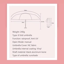 Black Rubber Thickened Sun UV Protection Portable Folding Umbrella With Capsule Case - Màu tím  Violet - Xem 7