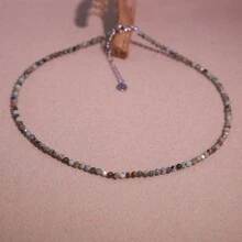 1 قطعة قلادة من حجر شبه كريم طبيعي مرصع بالراينستون ديزاين أصلي بسيط نقي أنيقة للمرأة للحفلات والمناسبات