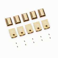 10 件/包银色、金色和枪色方形拉尾金属拉链头，适用于行李箱、背包和包袋 - 多色 - 查看 3