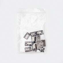 10 件/包银色、金色和枪色方形拉尾金属拉链头，适用于行李箱、背包和包袋 - 多色 - 查看 9