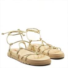 ZATTA Noely Tie-Up Sandal - Vàng - Xem 4