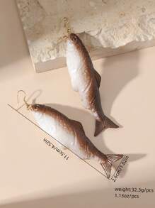 1 Cặp Bông tai hình cá khô hải sản dễ thương, ngộ nghĩnh, mới lạ, thích hợp cho phụ nữ đeo hàng ngày và làm phụ kiện dự tiệc ngày lễ - Nhiều màu - Xem 2