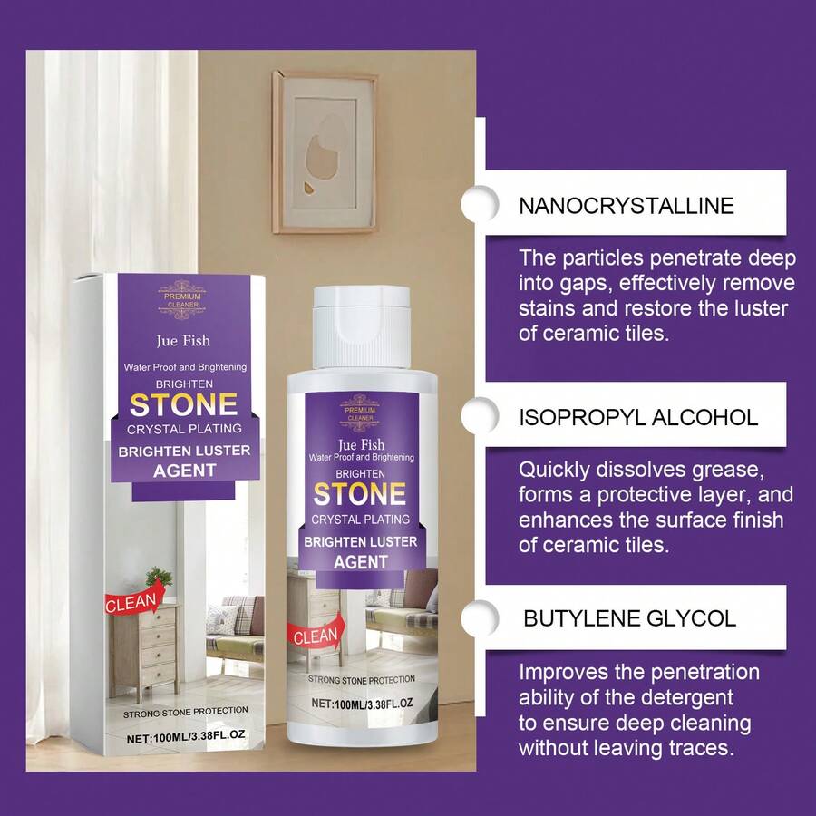 Ceramic Tile Floor Cleaner Maintenance Stone Floor Polishing Remove Oil