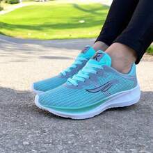 Women's Lightweight And Comfortable Sports Shoes For Gym Running Walking - 黑色 - 查看 4