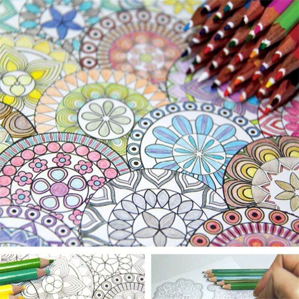 1pc Mandala Coloring Book, Adult StressRelief Painting Book For
