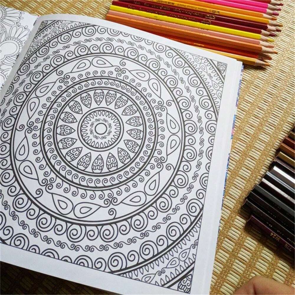 1pc Mandala Coloring Book, Adult StressRelief Painting Book For
