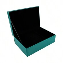 Verito Turquoise Peacock Feathers Beveled Jewelry Box - 綠色 - 查看 2