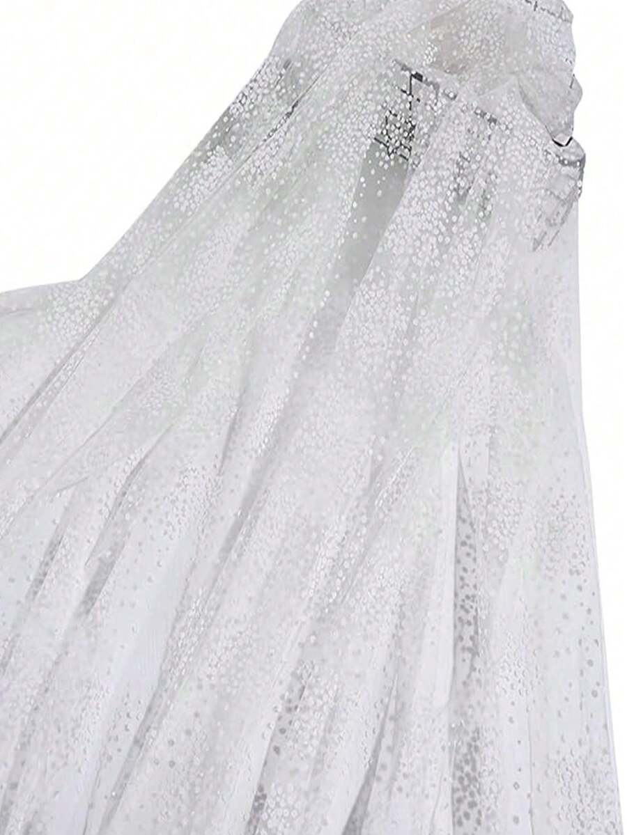 1pc Small White Flower Mesh And Lace Fabric, DIY Handmade Lace Material