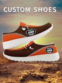 1 Pair 1 Pair Cleveland Baseball Name Custom Loafer Shoes, Personalized Name Loafer Shoes, Custom Name Thick Sole Loafers Of E-TPU, Personalized Loafer Shoes, Name Loafers, Personalized Loafer Shoes For Women And Men - White - View 5