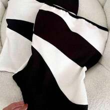 BICOLOR Women's Strapless Two-Tone Bodysuit By Ana Ruga - 鏽棕色 - 查看 3