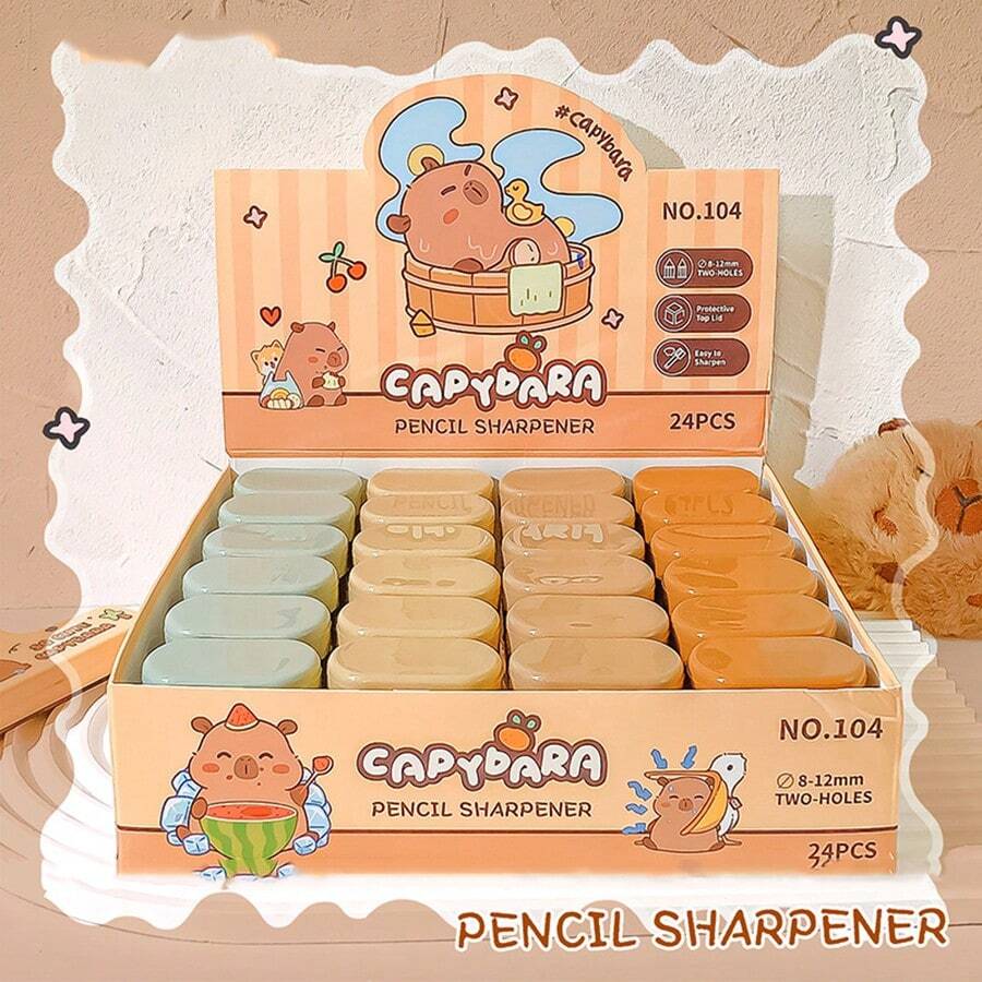 MultiColor Pencil Sharpener Manual, Handheld Small Dual Hole Pencil