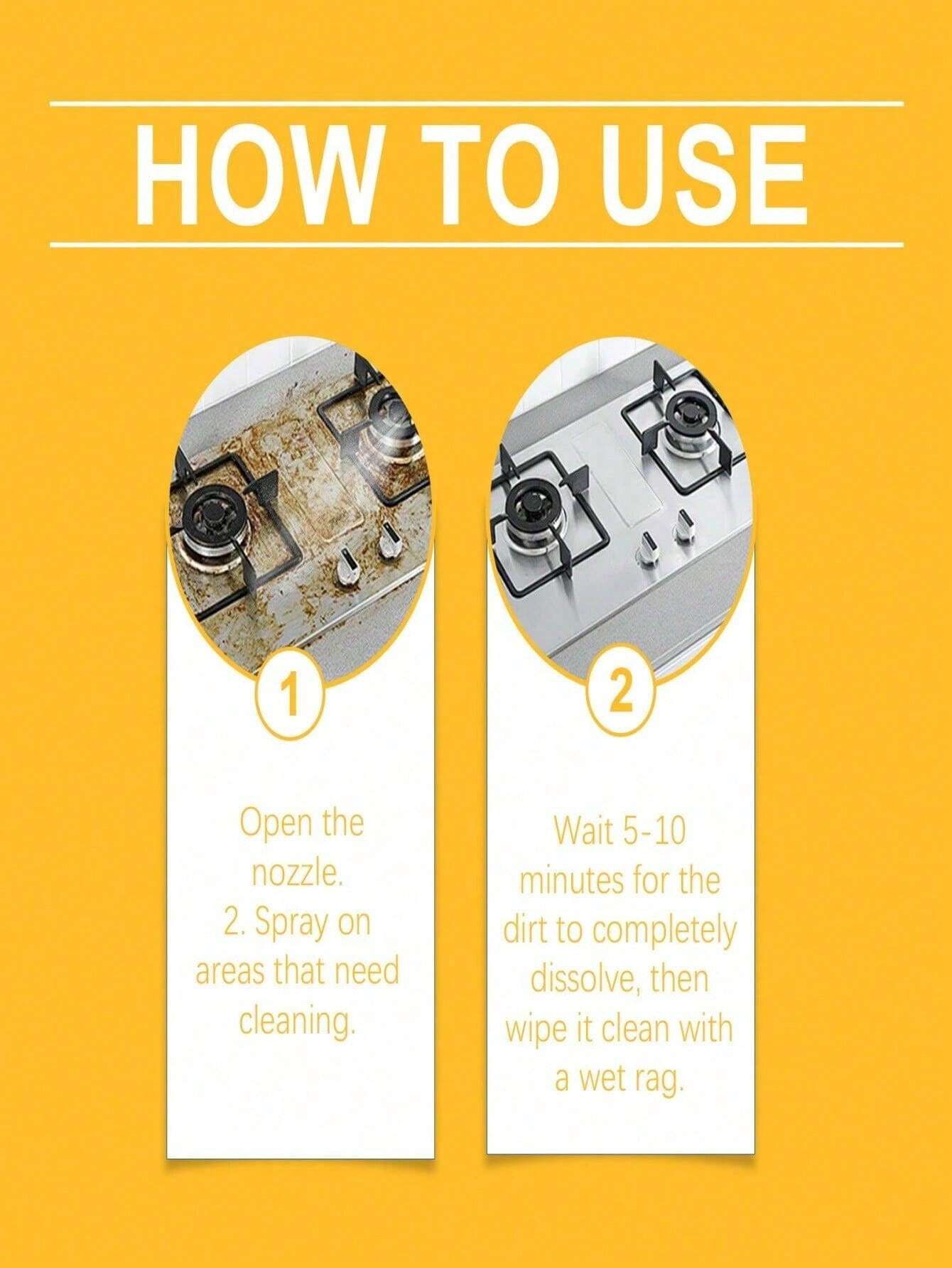 Kitchen Degreasing Cleaning Spray Heavy Duty Cleaner For Cooktops